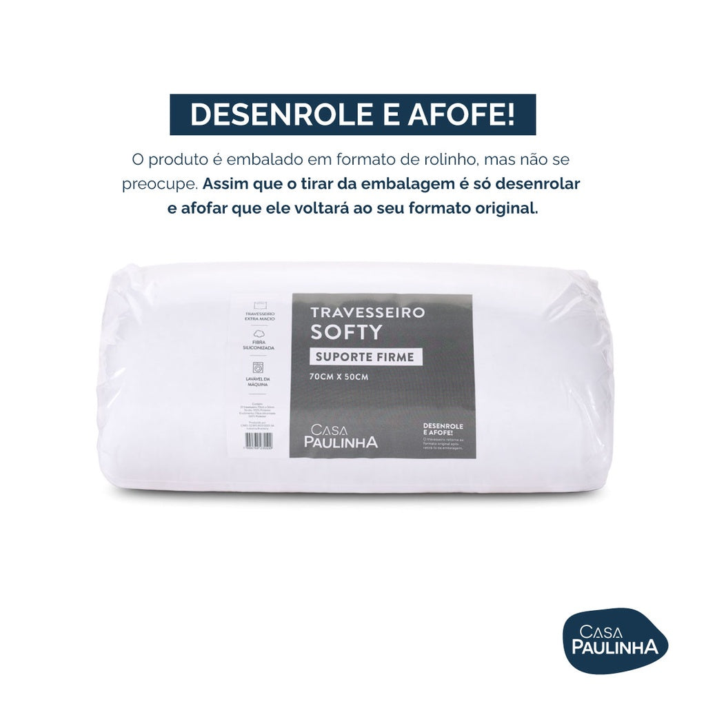 KIT 2 TRAVESSEIROS SOFTY FIRME 70X50