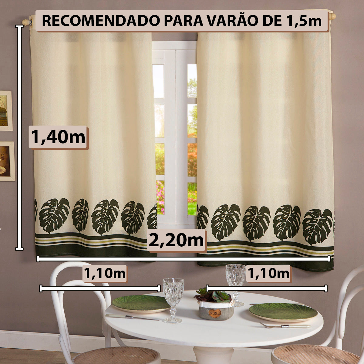 CORTINA COZINHA ESTAMPADA LINHÃO