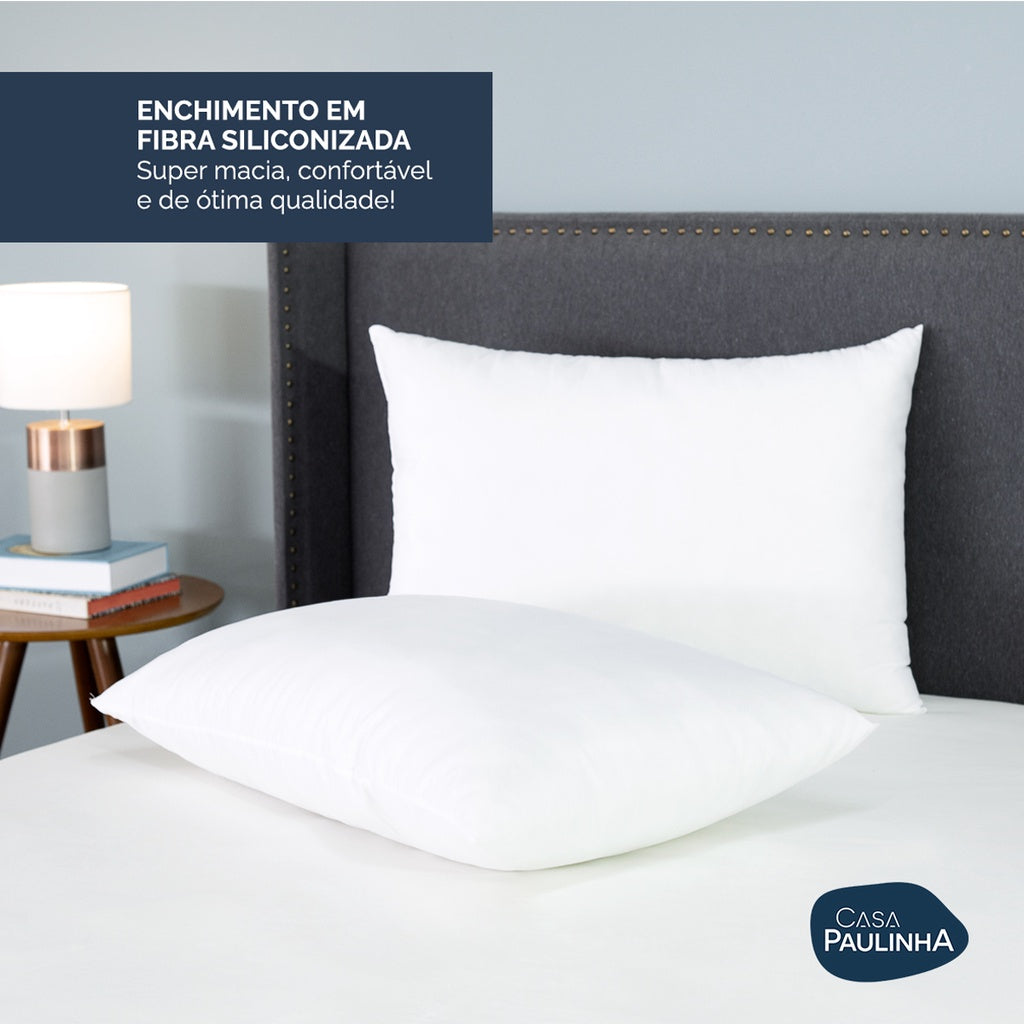 KIT 2 TRAVESSEIROS SOFTY MÉDIO 70X50