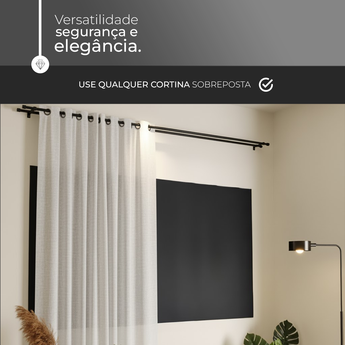 CORTINA PAINEL BLACKOUT COM VELCRO