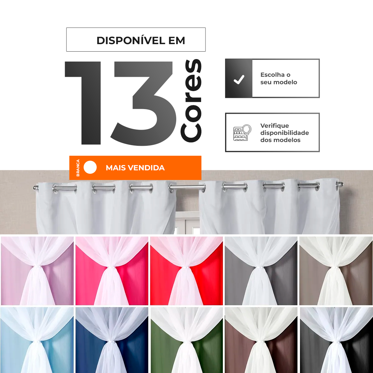 CORTINA BLACKOUT DE PVC COM VOIL