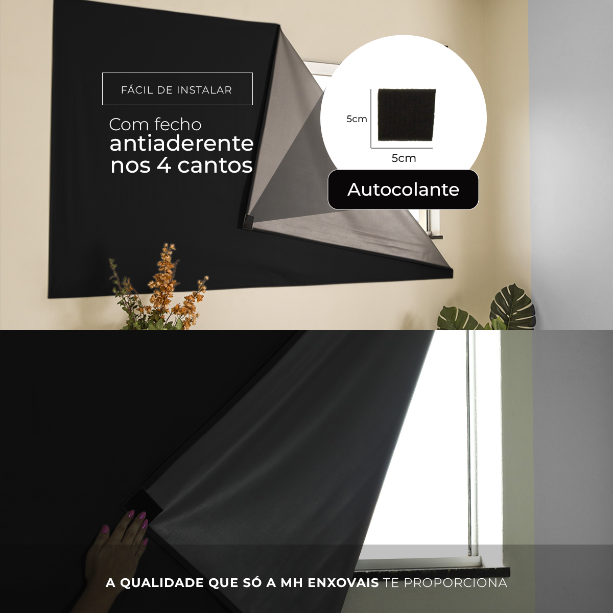 CORTINA PAINEL BLACKOUT COM VELCRO