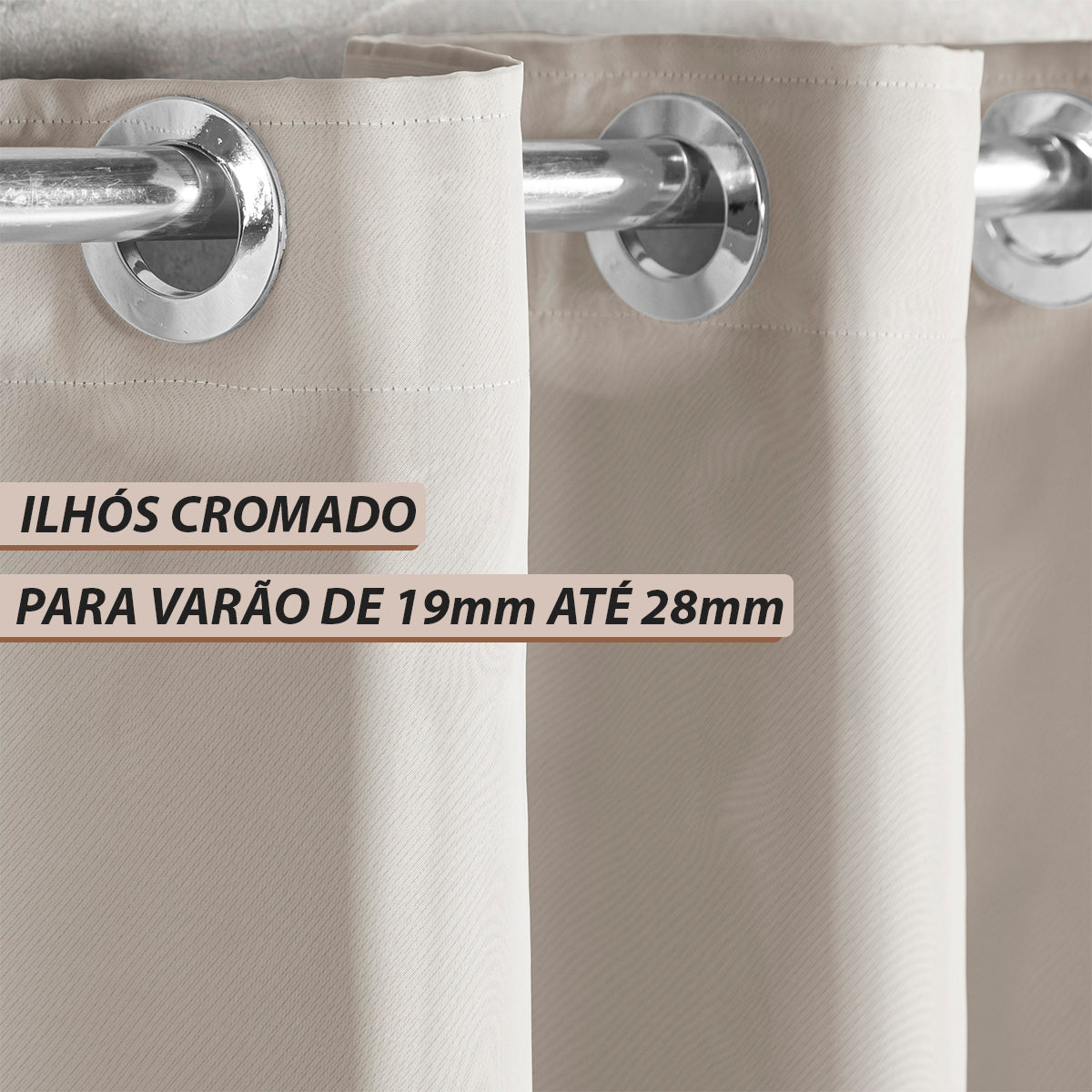 CORTINA BLACKOUT DE TECIDO COM VOIL - TAMANHO GRANDE