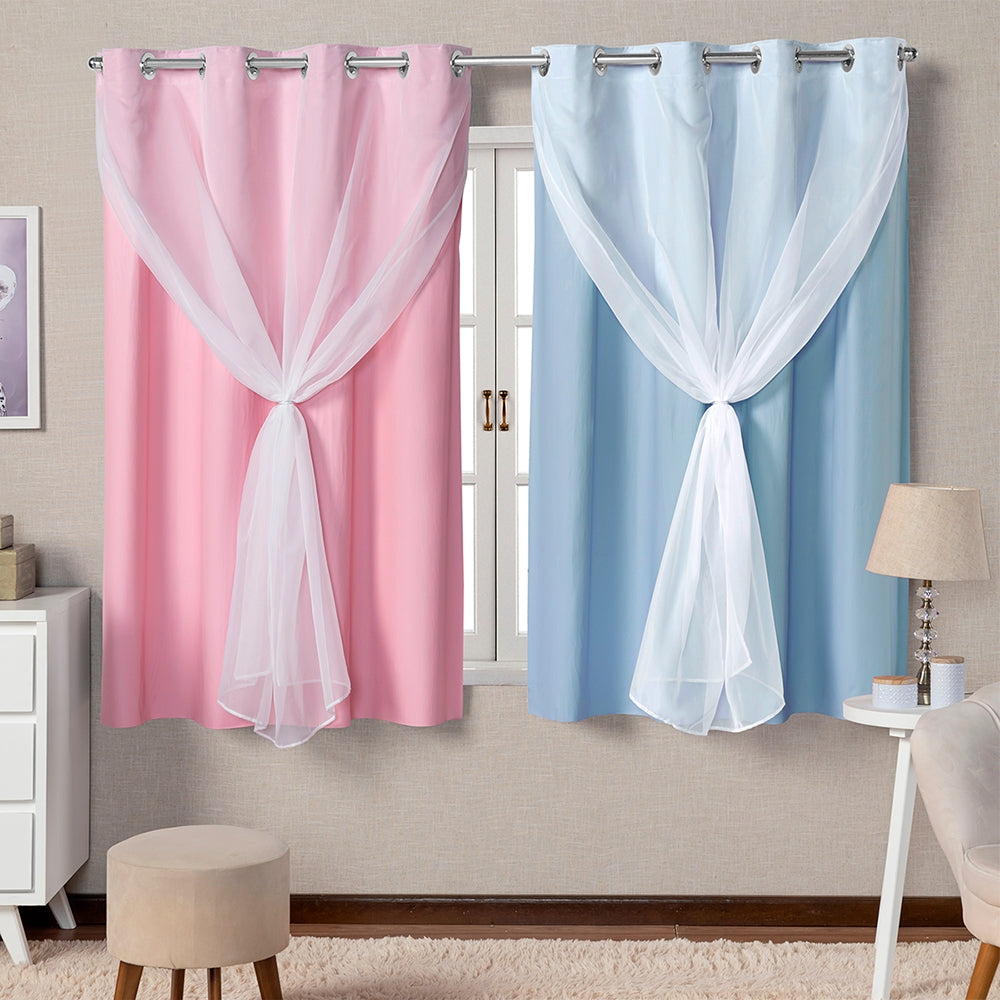 CORTINA BLACKOUT DE PVC COM VOIL