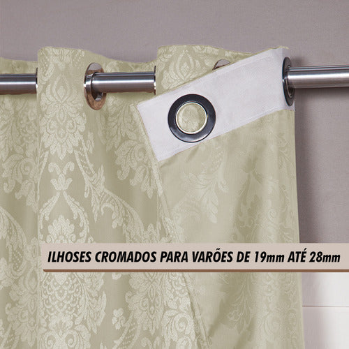 CORTINA TECIDO JACQUARD - TAMANHO PADRÃO