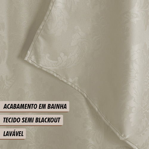 CORTINA TECIDO JACQUARD - TAMANHO GRANDE