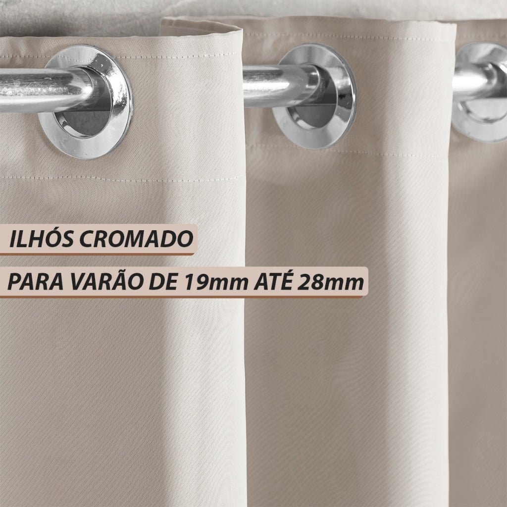 CORTINA BLACKOUT TECIDO COM VOIL - TAMANHO PADRÃO