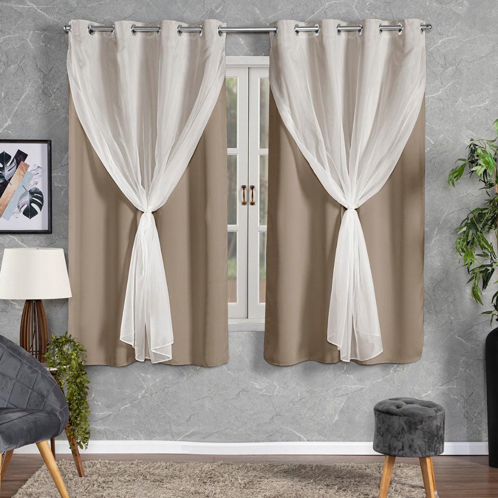 CORTINA BLACKOUT TECIDO COM VOIL - TAMANHO PADRÃO