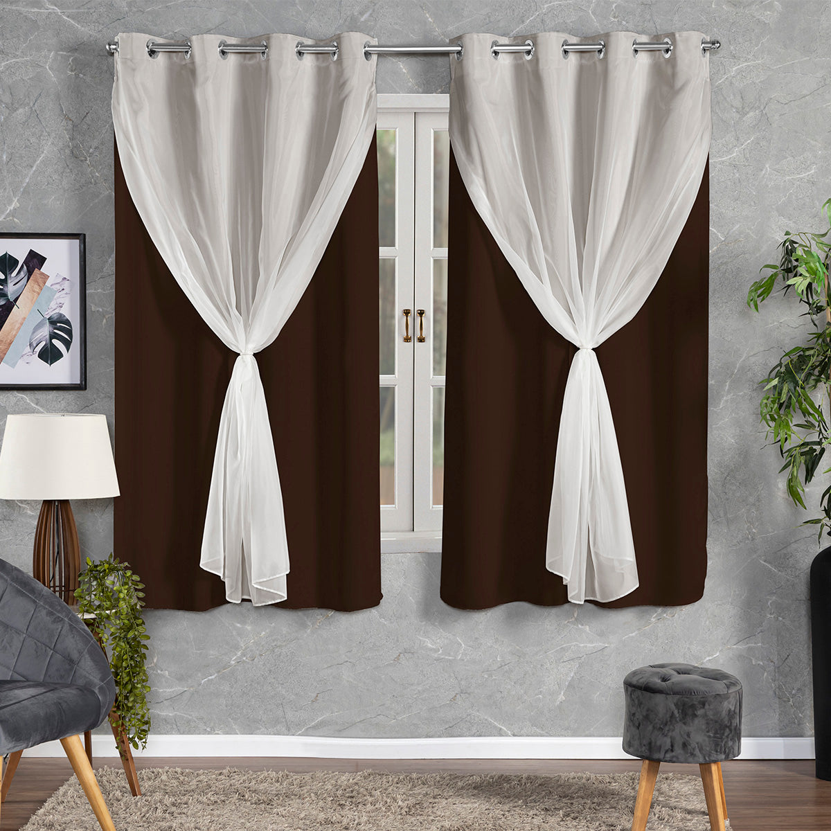 CORTINA BLACKOUT TECIDO COM VOIL - TAMANHO PADRÃO