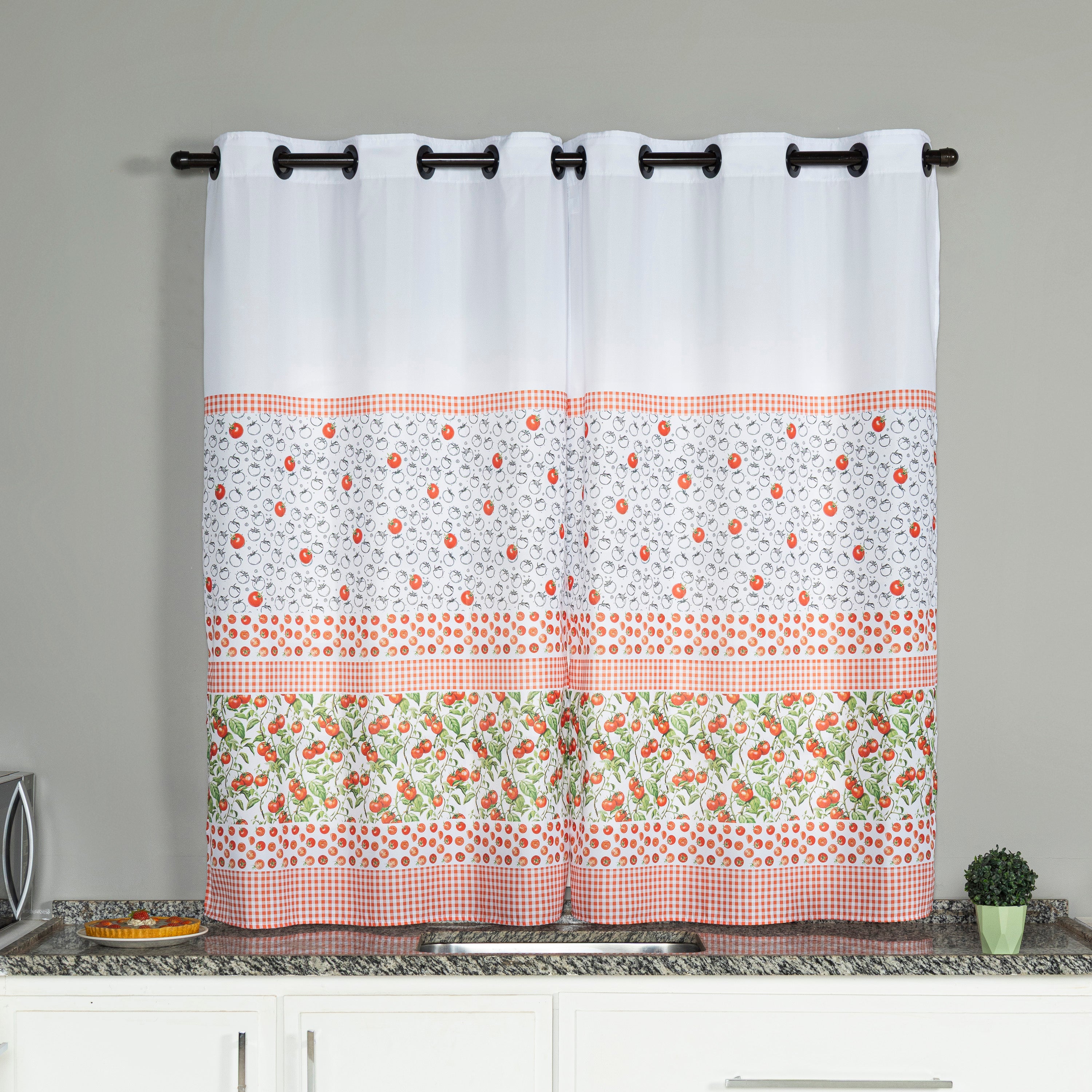 CORTINA DE COZINHA ESTAMPADA 2,00X1,50 OXFORD COM ILHÓS