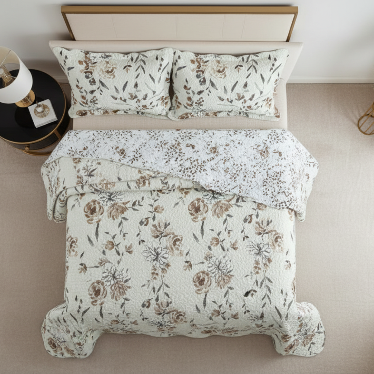 COBRE LEITO EVOLUTION FLORAL DUPLA FACE