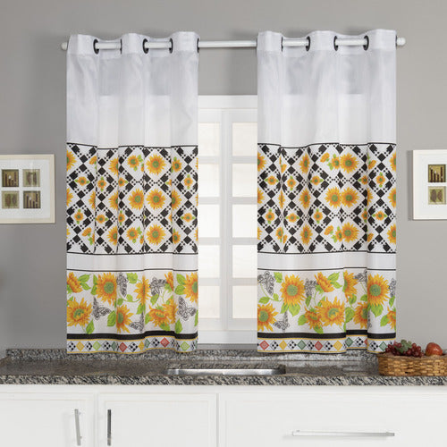 CORTINA OXFORD COZINHA ESTAMPADA