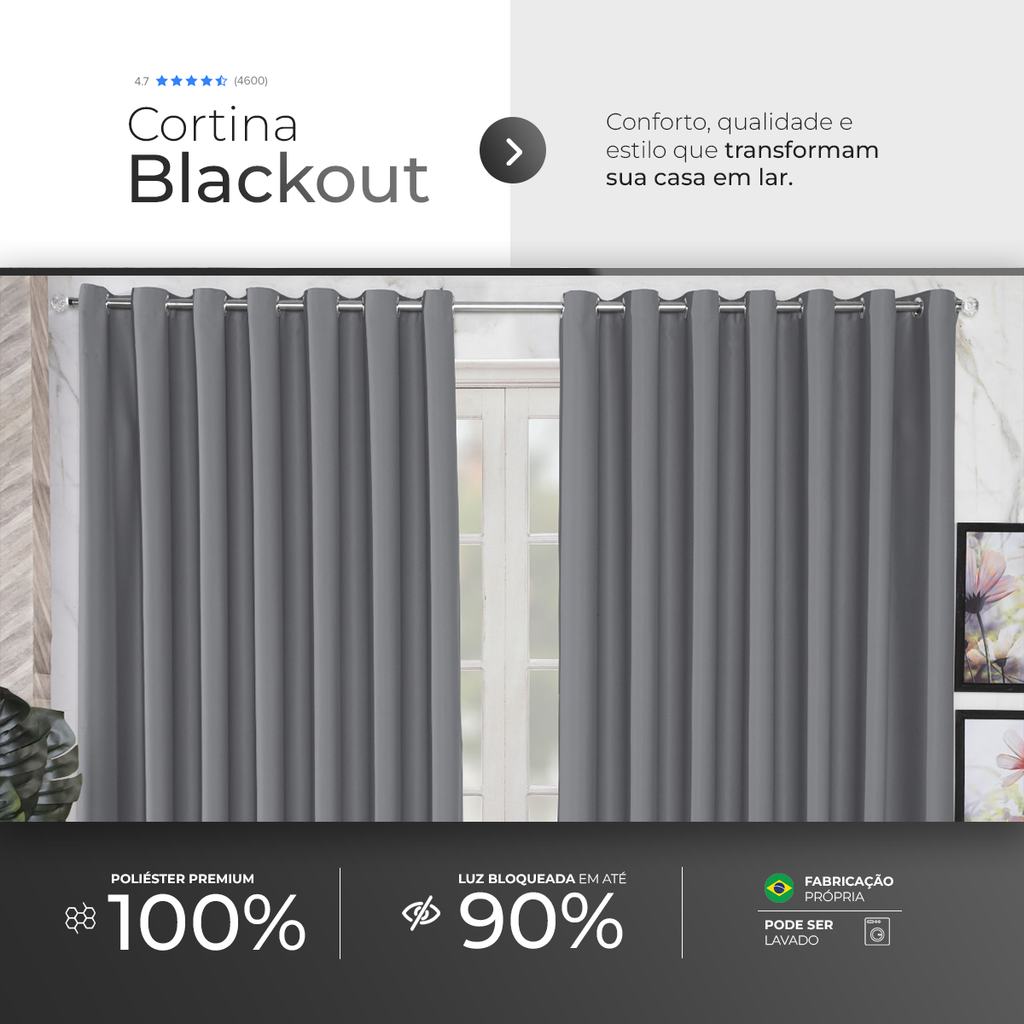 CORTINA BLACKOUT DE TECIDO - TAMANHO GRANDE