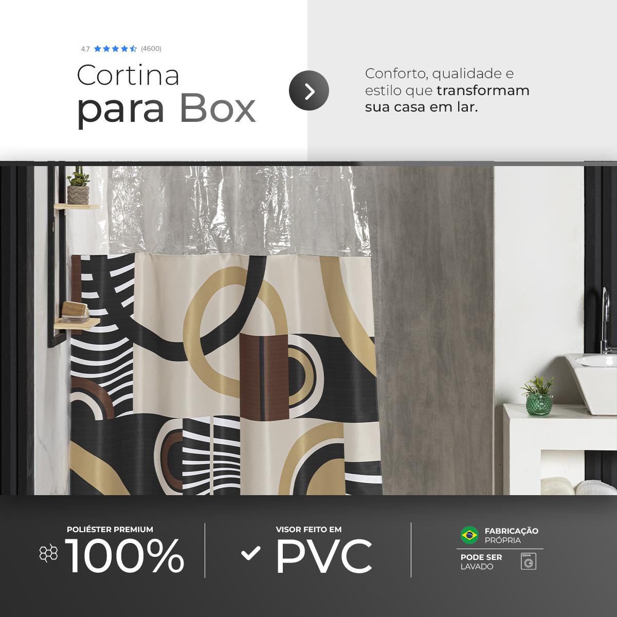 CORTINA PARA BOX ESTAMPADA