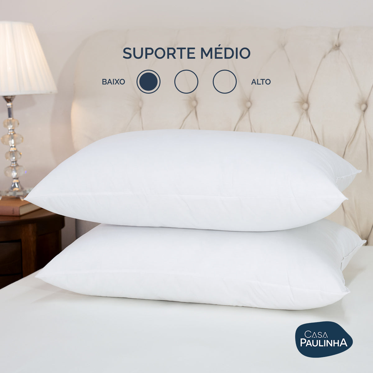 KIT 2 TRAVESSEIRO TOQUE DE PLUMA MEDIO 70X50