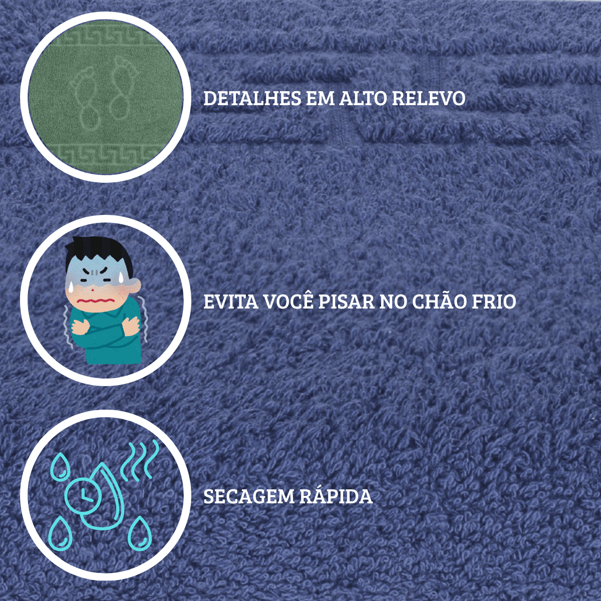 TAPETE PISO BANHEIRO ANTIDERRAPANTE