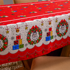 TOALHA DE MESA OXFORD ESTAMPADA NATAL