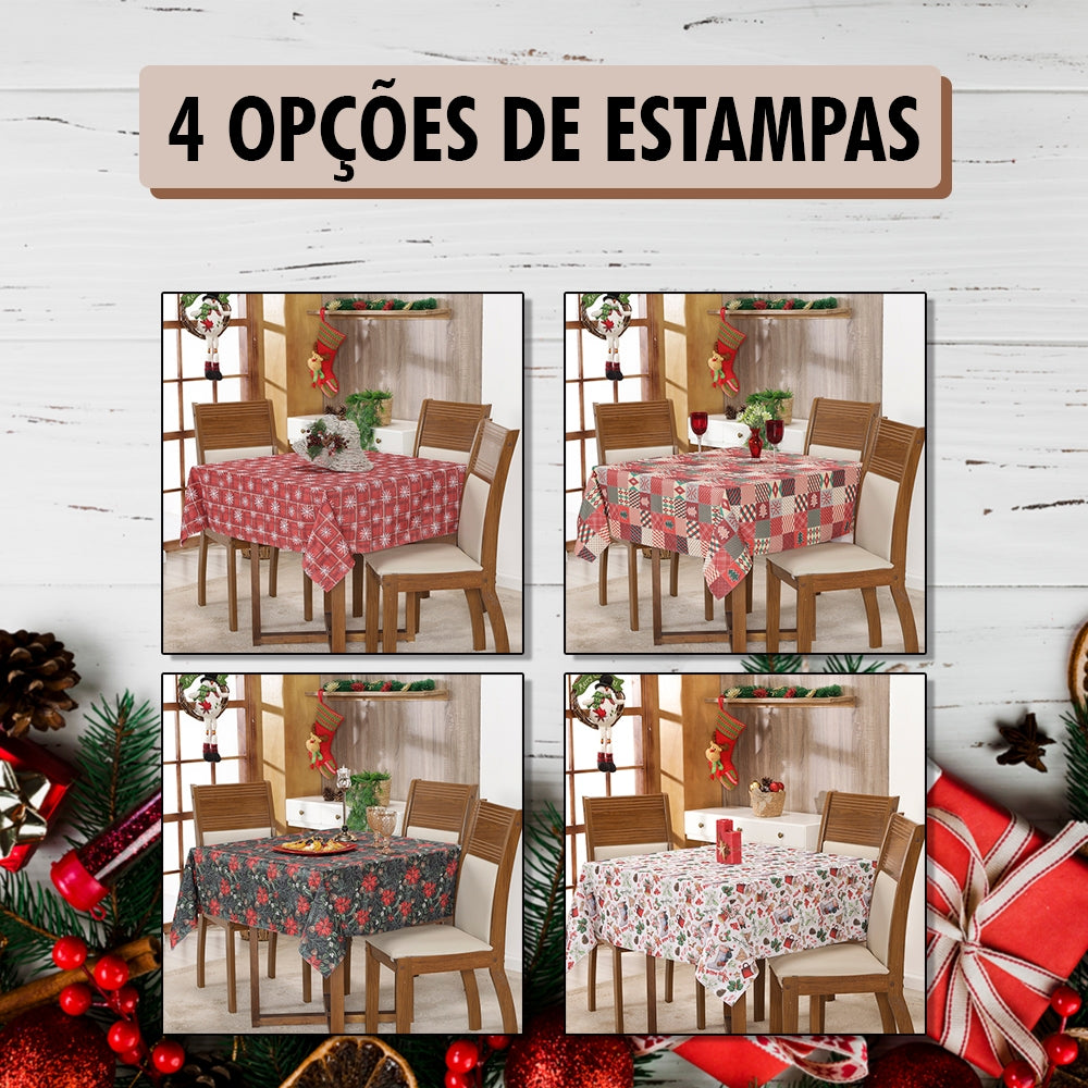 TOALHA DE MESA NATALINA ESTAMPADA