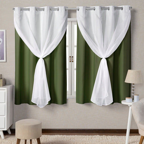 CORTINA BLACKOUT DE PVC COM VOIL