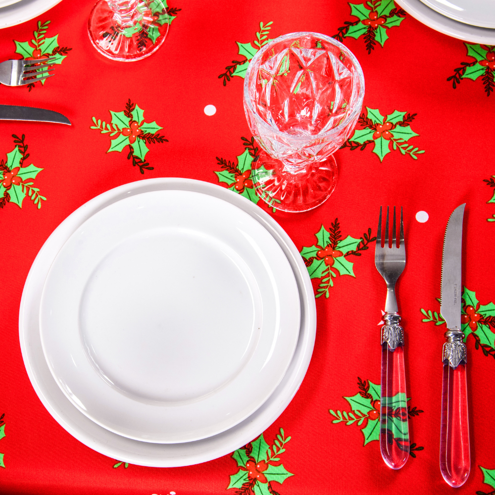 TOALHA DE MESA OXFORD ESTAMPADA NATAL