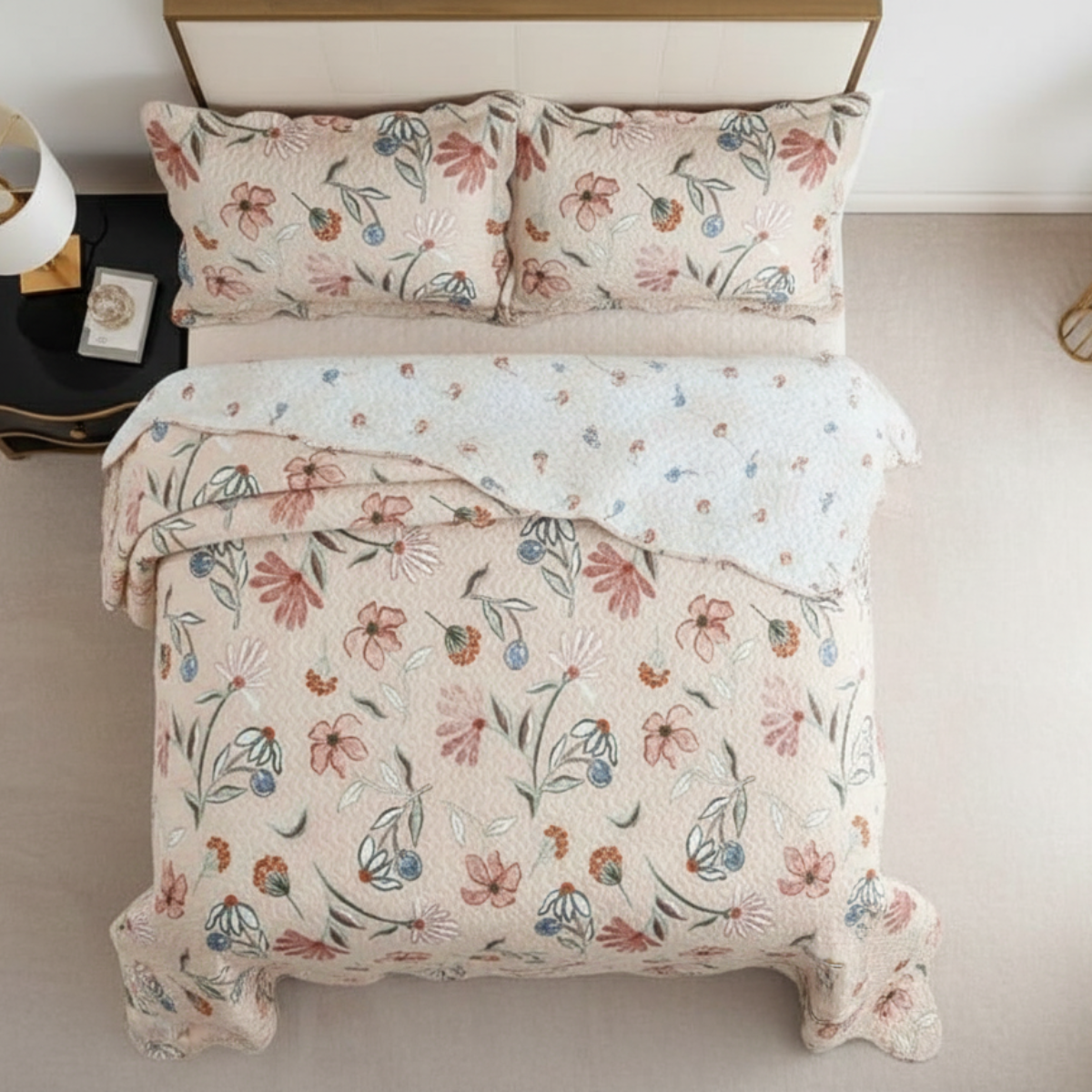 COBRE LEITO EVOLUTION FLORAL DUPLA FACE