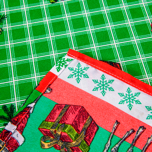 TOALHA DE MESA OXFORD ESTAMPADA NATAL