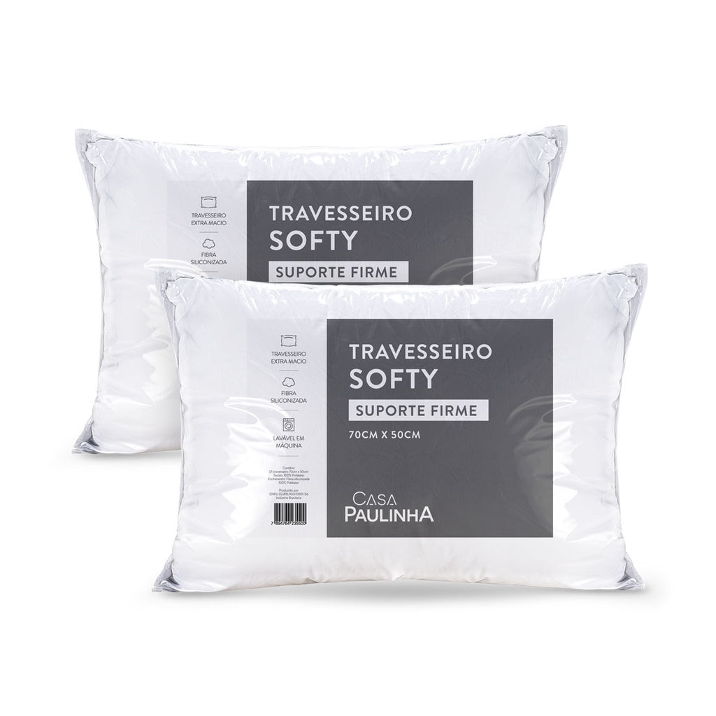 KIT 2 TRAVESSEIROS SOFTY FIRME 70X50
