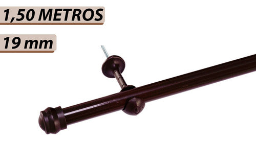 VARÃO SIMPLES 19MM PARA CORTINA