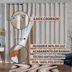 CORTINA BLACKOUT DE TECIDO COM VOIL - TAMANHO GRANDE