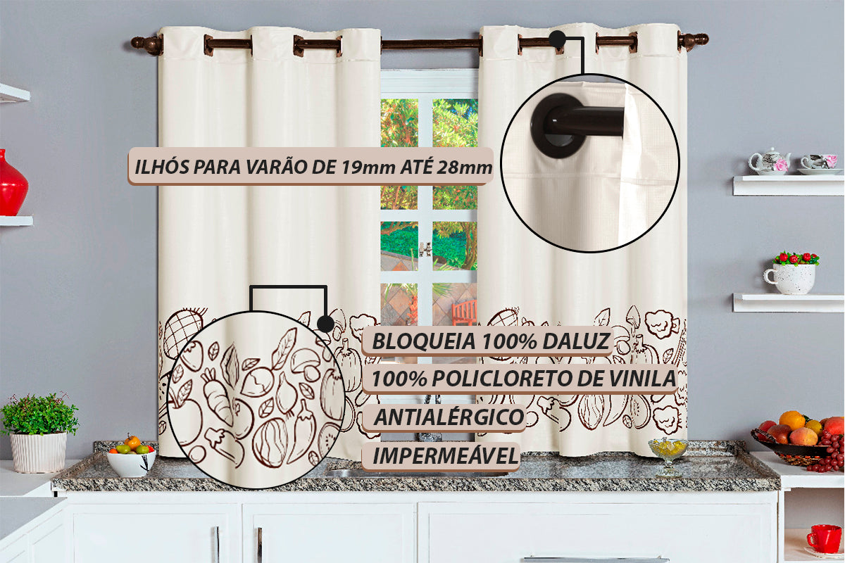 CORTINA BLACKOUT DE PVC 2,20X1,30 ESTAMPADA