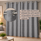 CORTINA TECIDO JACQUARD - TAMANHO GRANDE