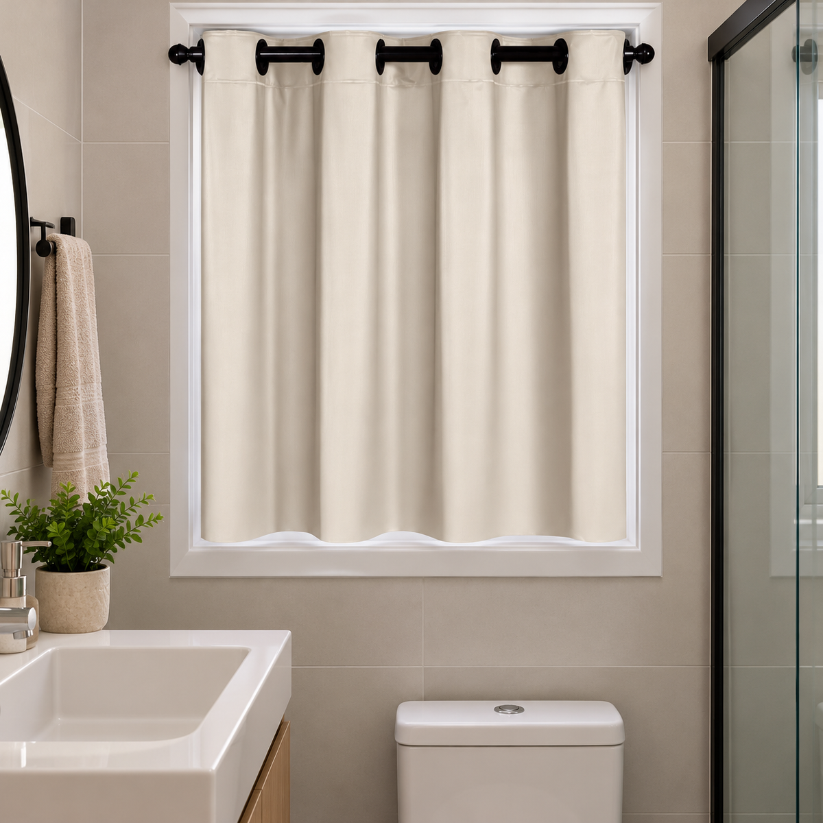 CORTINA BLACKOUT DE PVC JANELA BANHEIRO