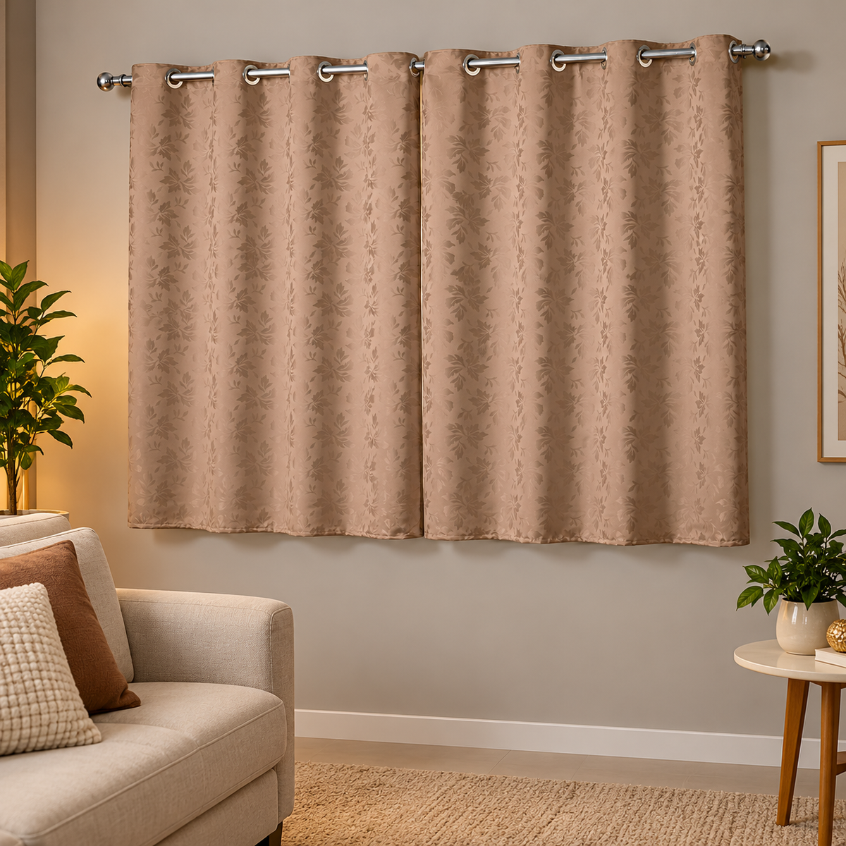 CORTINA TECIDO JACQUARD - TAMANHO PADRÃO