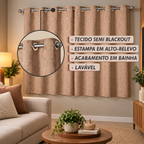 CORTINA TECIDO JACQUARD - TAMANHO PADRÃO
