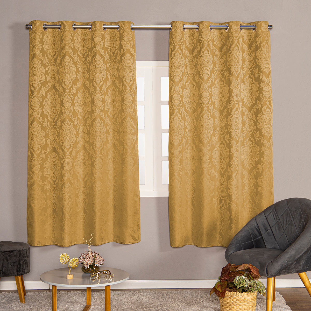 CORTINA TECIDO JACQUARD - TAMANHO PADRÃO