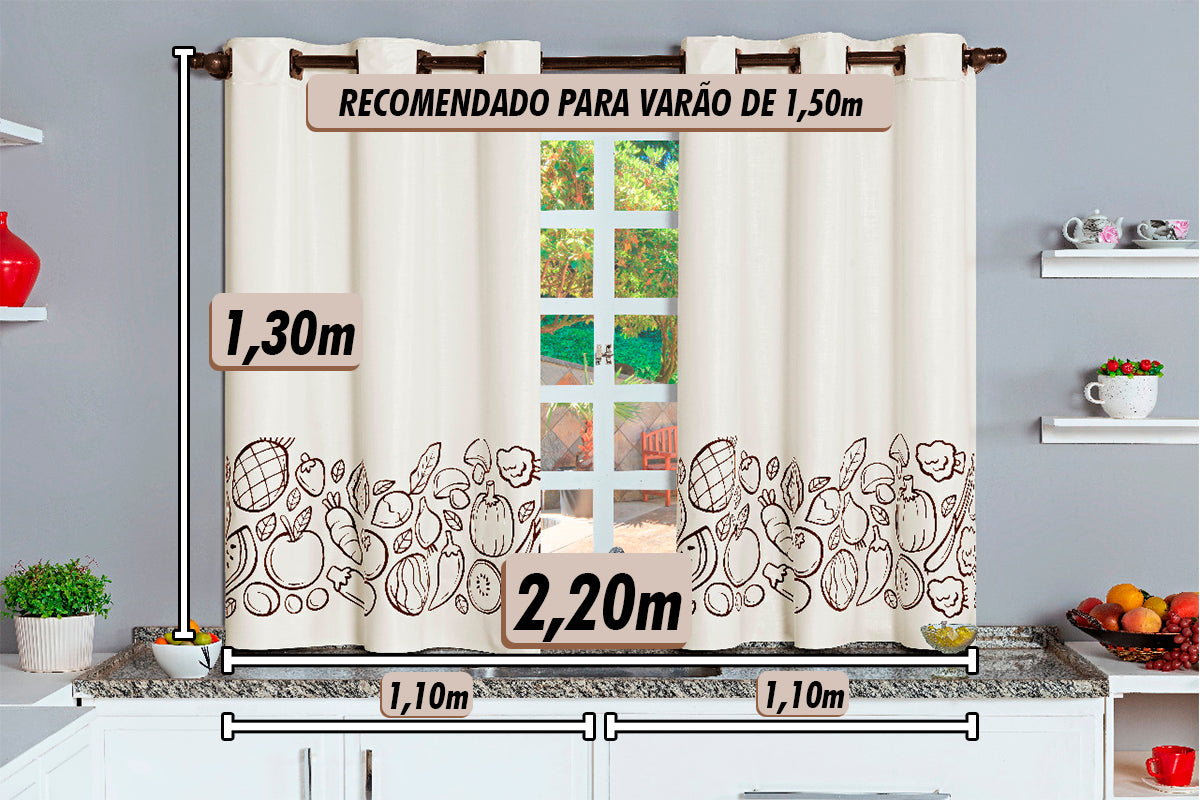 CORTINA BLACKOUT DE PVC 2,20X1,30 ESTAMPADA