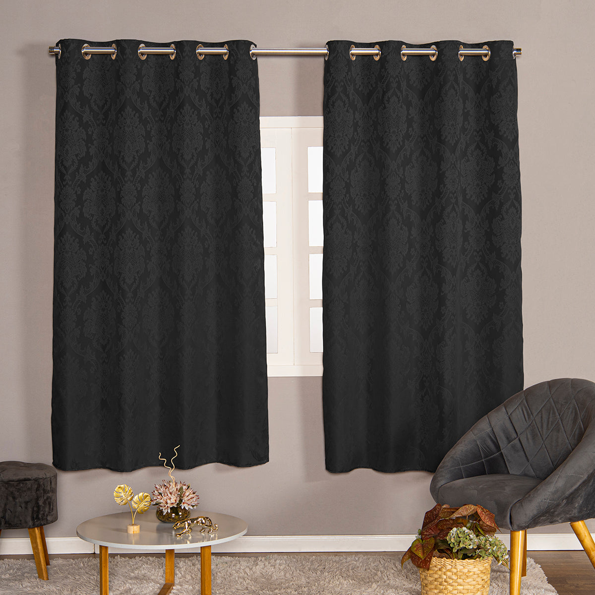 CORTINA TECIDO JACQUARD - TAMANHO PADRÃO