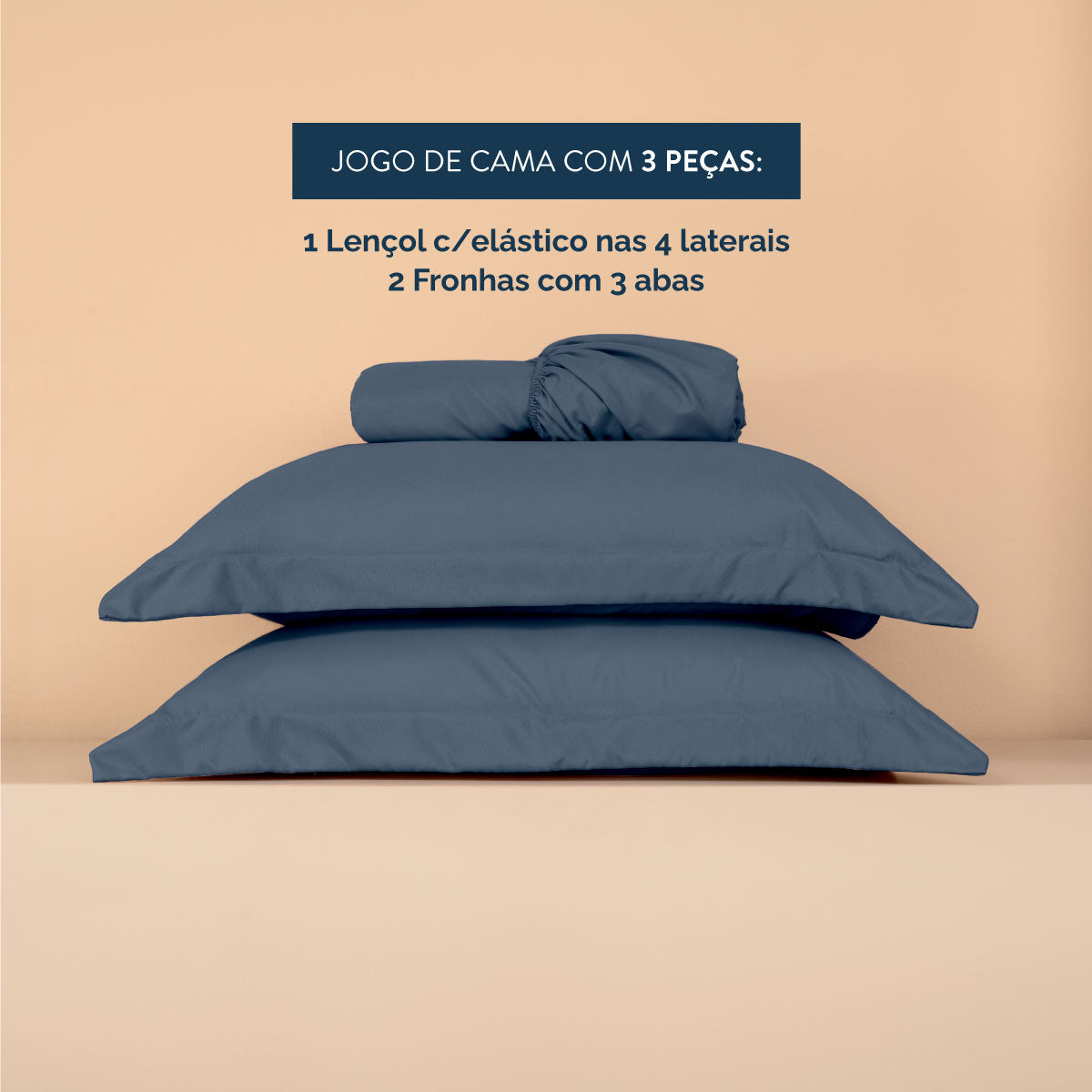 JOGO LENÇOL KING 3 PÇS 200 FIOS
