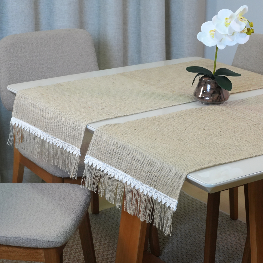 CAMINHO TRILHO DE MESA DECORÊ JUTA