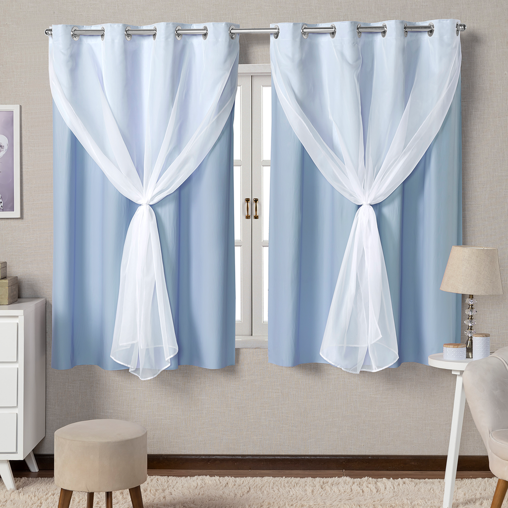 CORTINA BLACKOUT DE PVC COM VOIL