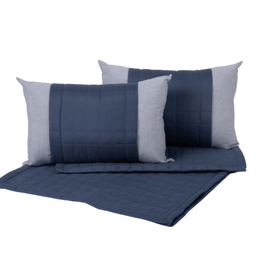 KIT PESEIRA DE CAMA COPACABANA 5 PEÇAS COM ALMOFADAS