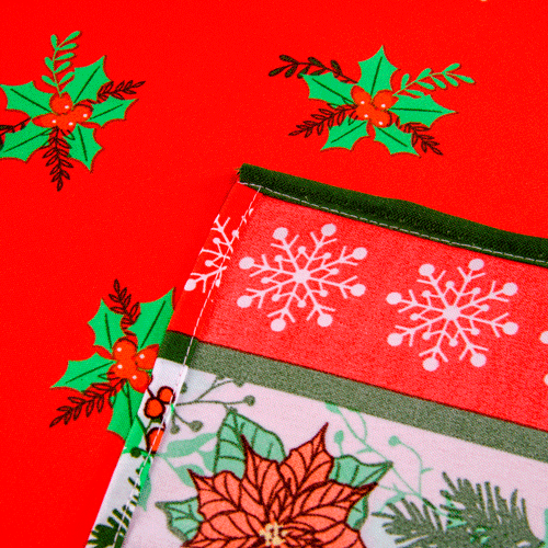 TOALHA DE MESA OXFORD ESTAMPADA NATAL