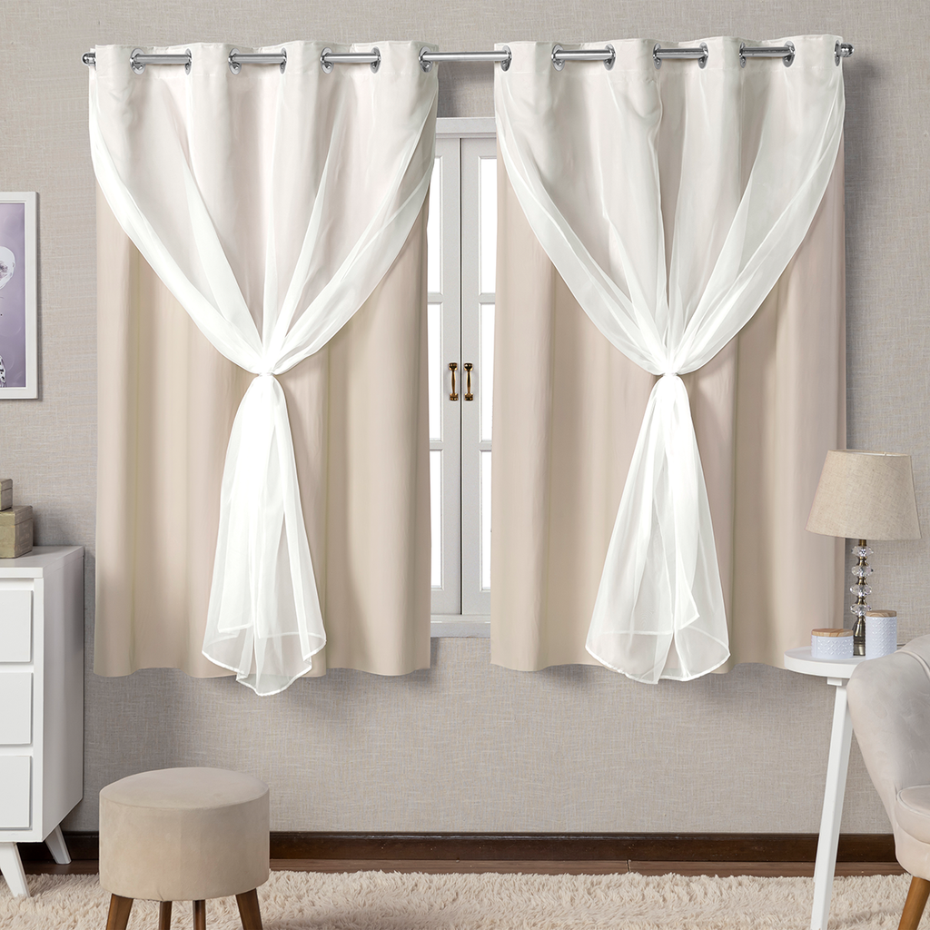 CORTINA BLACKOUT DE PVC COM VOIL