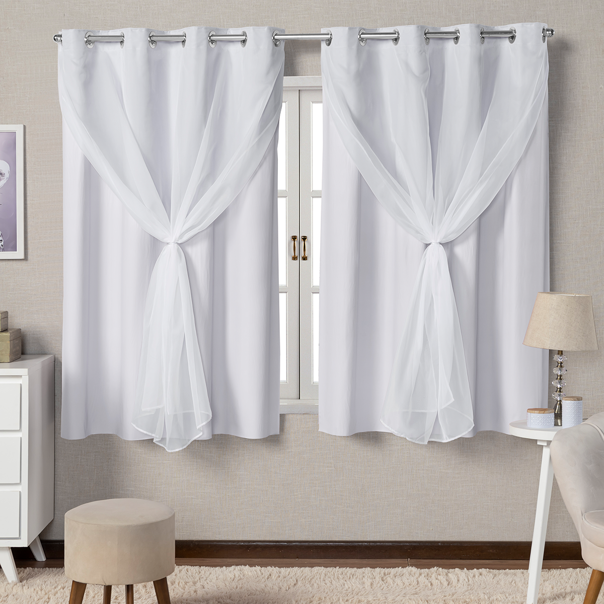 CORTINA BLACKOUT DE PVC COM VOIL