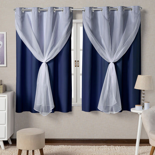 CORTINA BLACKOUT DE PVC COM VOIL