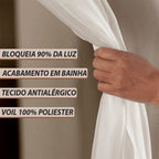CORTINA BLACKOUT TECIDO COM VOIL - TAMANHO PADRÃO