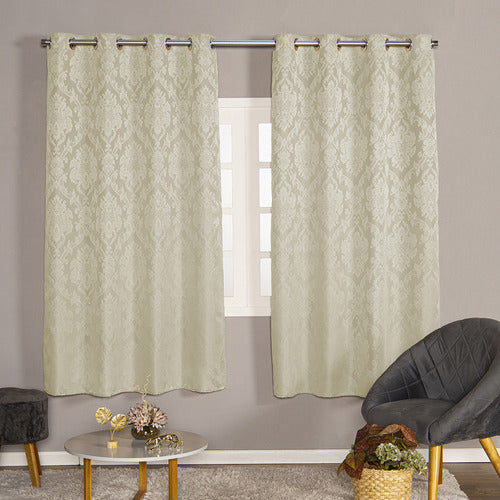 CORTINA TECIDO JACQUARD - TAMANHO GRANDE