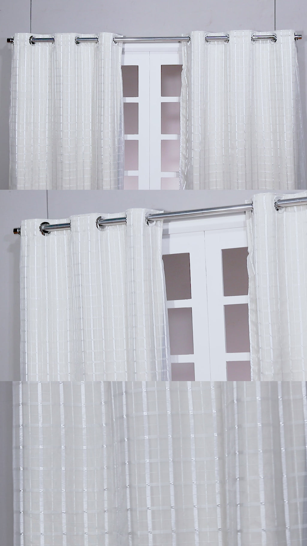 CORTINA BLACKOUT DE PVC COM VOIL XADREZ