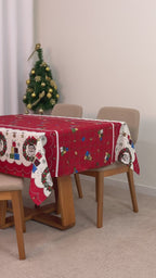 TOALHA DE MESA OXFORD ESTAMPADA NATAL