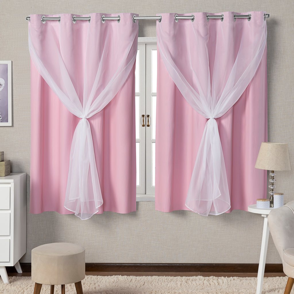 CORTINA BLACKOUT DE PVC COM VOIL